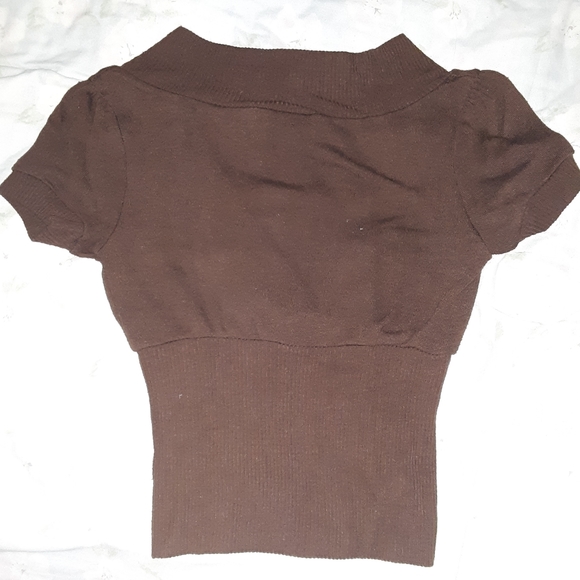 Dark brown sweater top - Picture 2 of 3